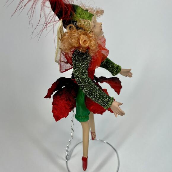 2 Woodland Winward Fairy Elf Doll Winged Poseable Holiday Shelf Sitter 8.5” Tall - Picture 6 of 14